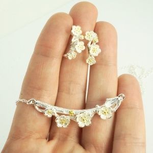 Sterling Silver Necklace & Earrings Set